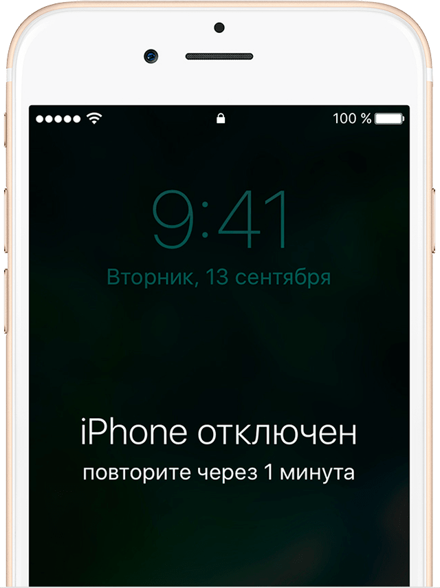 Заблокированный iPhone