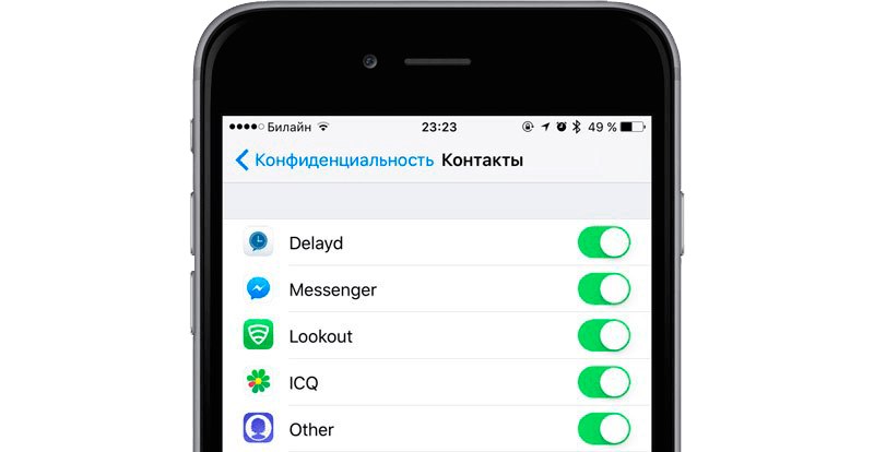 Настройка органайзера iPhone