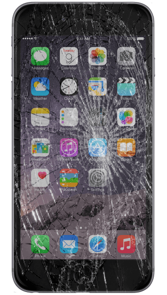 Разбитое стелко iPhone